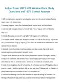 Actual Exam USPS 421 Window Clerk Study Guide &ndash; Questions and 100&percnt; Correct Answers &lpar;2026&sol;2027&rpar;
