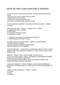 BCOR 330 FINAL EXAM QUESTIONS & ANSWERS
