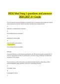 HESI Med-Surg 1 &ndash; Questions and Answers &vert; 2026&ndash;2027 A&plus; Grade