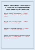 BARKLEY PMHNP EXAM ACTUAL EXAM 2026 &vert; ALL QUESTIONS AND CORRECT ANSWERS &vert; VERIFIED ANSWERS &vert; UPDATED VERSION