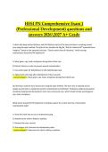 HESI PN Comprehensive Exam 1 &ndash; Professional Development &vert; Questions and Answers &vert; 2026&ndash;2027 A&plus; Grade