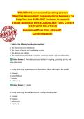 WGU D664 Learners and Learning science  Objective Assessment Comprehensive Resource To  Help You Ace 2026-2027 Includes Frequently  Tested Questions With ELABORATED 100&percnt; Correct  COMPLETE SOLUTIONS  Guaranteed Pass First Attempt&excl;&excl;  Current Update&excl;&excl; 