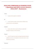 NUR 2058 Dimensions of Nursing Exam 1 &ndash; Questions and 100&percnt; Correct Answers &ndash; Rasmussen &lpar;2026&sol;2027&rpar;