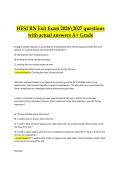 HESI RN Exit Exam &ndash; Questions with Actual Answers &vert; 2026&ndash;2027 A&plus; Grade