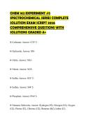 CHEM 162 EXPERIMENT &num;5 SPECTROCHEMICAL SERIES COMPLETE SOLUTION EXAM SCRIPT 2026 COMPREHENSIVE QUESTIONS WITH SOLUTIONS GRADED A&plus;