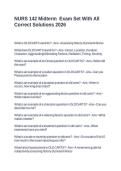 NURS 142 Midterm  Exam Set With All Correct Solutions 2026