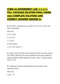 CHEM 162 EXPERIMENT LAB 1 2 3 4 5 6 FULL PACKAGE SOLUTION FINAL PAPER 2026 COMPLETE SOLUTIONS AND CORRECT ANSWERS GRADED A&plus;