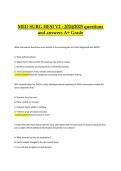 Med-Surg HESI V2 &ndash; Questions and Answers &vert; 2024&ndash;2025 A&plus; Grade