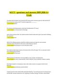 NCCT &ndash; Questions and Answers &vert; 2025&ndash;2026 A&plus; Grade