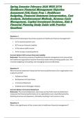 Spring Semester February 2026 WGU D776 Healthcare Financial Management Objective Assessment &lpar;OA&rpar; Exam Prep &vert; Healthcare Budgeting&comma; Financial Statement Interpretation&comma; Cost Analysis&comma; Reimbursement Methods&comma; Revenue Cycle Management&comma; Capital Investment Decis
