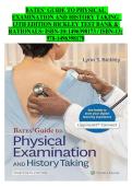 Bates&rsquo; Guide to Physical Examination and History Taking 13th Edition &lpar;ISBN 978-1496398178&rpar; Test Bank with Rationales &mdash; Comprehensive Exam Practice