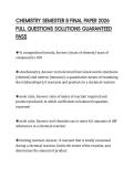 CHEMISTRY SEMESTER B FINAL PAPER 2026 FULL QUESTIONS SOLUTIONS GUARANTEED PASS