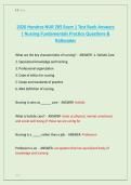 2026 Hondros NUR 205 Exam 1 Test Bank Answers  &vert; Nursing Fundamentals Practice Questions &  Rationales