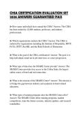 CHIA CERTIFICATION EVALUATION SET 2026 ANSWERS GUARANTEED PASS