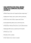 CHIA CERTIFICATION FINAL REVIEW PAPER 2026 COMPLETE SOLUTIONS GRADED A&plus;