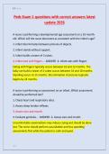 Peds Exam 1 questions with correct answers latest  update 2026