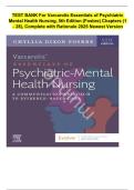 TEST BANK Varcarolis&rsquo; Essentials of Psychiatric Mental Health Nursing&colon; A Communication Approach to Evidence-Based Care 5th Edition By Chyllia D Fosbre &vert; Complete Guide chapter 1-28