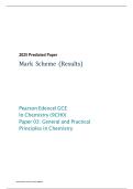 EDEXCEL A LEVEL CHEMISTRY 2026 PRACTICE PAPER 3 MARK SCHEME