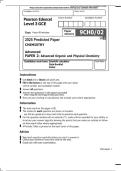 EDEXCEL A LEVEL CHEMISTRY 2026 PRACTICE PAPER 2 QUESTION PAPER 2026 PRACTICE PAPER