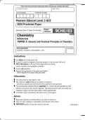 EDEXCEL A LEVEL CHEMISTRY 2026 PRACTICE PAPER 3 QUESTION PAPER 2026 PRACTICE PAPER