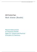 EDEXCEL A LEVEL CHEMISTRY 2026 PRACTICE PAPER 3 MARK SCHEME 2026 PRACTICE PAPER
