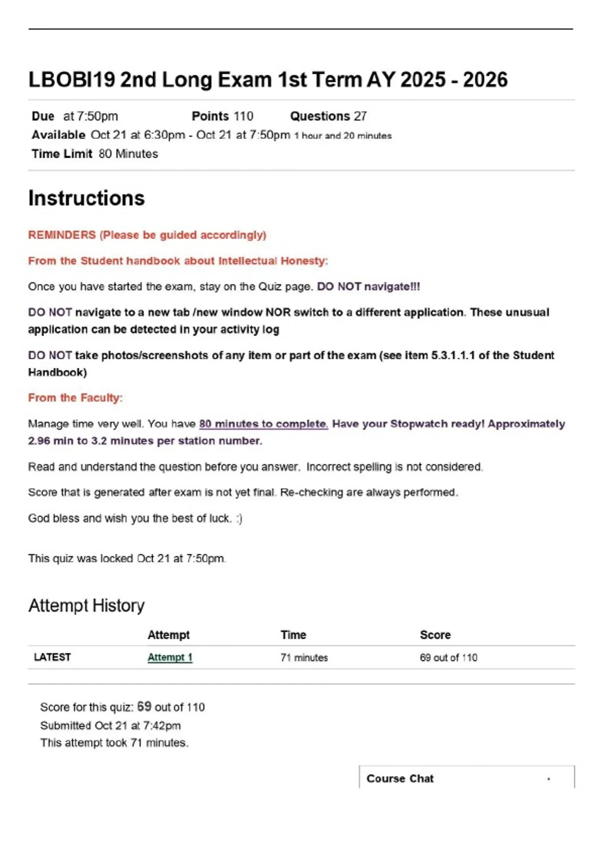 LBOBI19 – 2nd Long Exam, 1st Term AY 2025–2026 – Complete Questions and ...