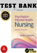 Test Bank for Psychiatric-Mental Health Nursing 9th Edition by Sheila L&period; Videbeck All Chapters &lpar;1-24&rpar; LATEST UPDATE 2026