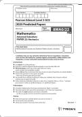 EDEXCEL AS LEVEL MATHS MECHANICS 2025 PREDICTED QP 2026 PRACTICE PAPER