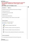 FIN 101 Understanding Cost of Debt and Equity in Financial Risk FRM M2  Module Quiz 2 With complete verified solutions