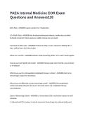 PAEA Internal Medicine EOR Exam Questions and Answers