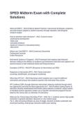 SPED Midterm Exam with Complete Solutions