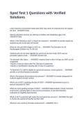 Sped Test 1 Questions with Verified Solutions