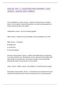 NUR 205 TEST 1 &vert; QUESTIONS AND ANSWERS &vert; 2026 UPDATE &vert; SOLVED 100&percnt; CORRECT