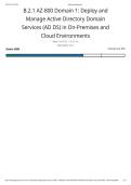 B&period;2&period;1 AZ-800 Domain 1&colon; Deploy and Manage Active Directory Domain Services &lpar;AD DS&rpar; in On-Premises and Cloud Environments&vert; Answered Correctly&lowbar; 2025&sol;26&period;