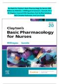 Complete Test Bank for Clayton&rsquo;s Basic Pharmacology for Nurses 20th Edition by Michelle J&period; Willihnganz & Samuel L&period; Gurevitz &vert; All 45 Chapters Covered  &vert; With Questions And Correct Answers &vert; With Rationales And Case Study&period;
