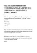 CLG 0010 DOD GOVERNMENTWIDE COMMERCIAL PURCHASE CARD TEST EXAM SCRIPT 2026 FULL QUESTIONS WITH CORRECT ANSWERS