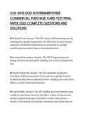 CLG 0010 DOD GOVERNMENTWIDE COMMERCIAL PURCHASE CARD TEST FINAL PAPER 2026 COMPLETE QUESTIONS AND SOLUTIONS