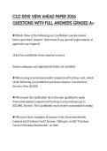 CLG 0010 VIEW AHEAD PAPER 2026 QUESTIONS WITH FULL ANSWERS GRADED A&plus;