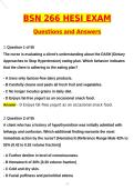 BSN 266 HESI Exam&comma; 266 HESI Study 55 Qs&comma; BSN HESI 266&comma; Hesi 266 Multiple Choice Latest 2026 Actual Questions and Verified Answers &lpar;Latest 2026 &sol; 2027 Update&rpar; A&plus; Grade 100&percnt; Guarantee Verified by Experts - Nightingale
