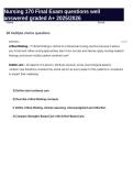 Nursing 170 Final Exam questions well answered graded A&plus; 2025&sol;2026
