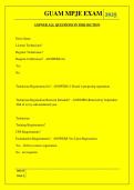GUAM MPJE EXAM QUESTIONS AND ANSWERS 2026