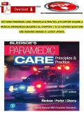 Paramedic Care&colon; Principles & Practice&comma; 6th Edition&comma; Volume 3 &ndash; Medical Emergencies &lpar;Bledsoe&rpar; &ndash; Complete test bank questions and answers for all chapters