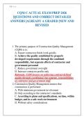 CQM-C ACTUAL EXAM PREP 2026 &vert;QUESTIONS AND CORRECT DETAILED ANSWERS &vert;ALREADY A GRADED &vert;NEW AND REVISED