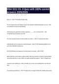 HSA 3111 Ch&period; 8 Quiz with 100&percnt;  correct answers 2025&sol;2026