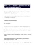 HSA 3111 - Chapter 5 Quiz with correct answers rated A&plus; passed