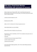HSA 3111&colon; Final Exam Review &lpar;2025&sol;2026&rpar; with questions & answers