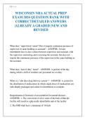 WISCONSIN NHAACTUAL PREP EXAM 2026 QUESTION BANK WITH CORRECTDETAILED ANSWERS &vert;ALREADY A GRADED &vert;NEW AND REVISED