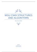 WGU C949 Data Structures and Algorithms