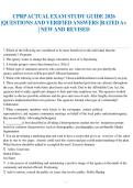CPRPACTUAL EXAM STUDY GUIDE 2026 &vert;QUESTIONS AND VERIFIED ANSWERS &vert;RATED A&plus; &vert; NEW AND REVISED