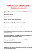BCMB 412 - Quiz 3 With Complete Questions And Answers 
